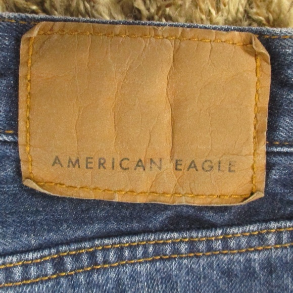 American Eagle Jeans Mens 32x30 Dark Wash Relaxed Straight Leg 100% Cotton Denim - Picture 5 of 8